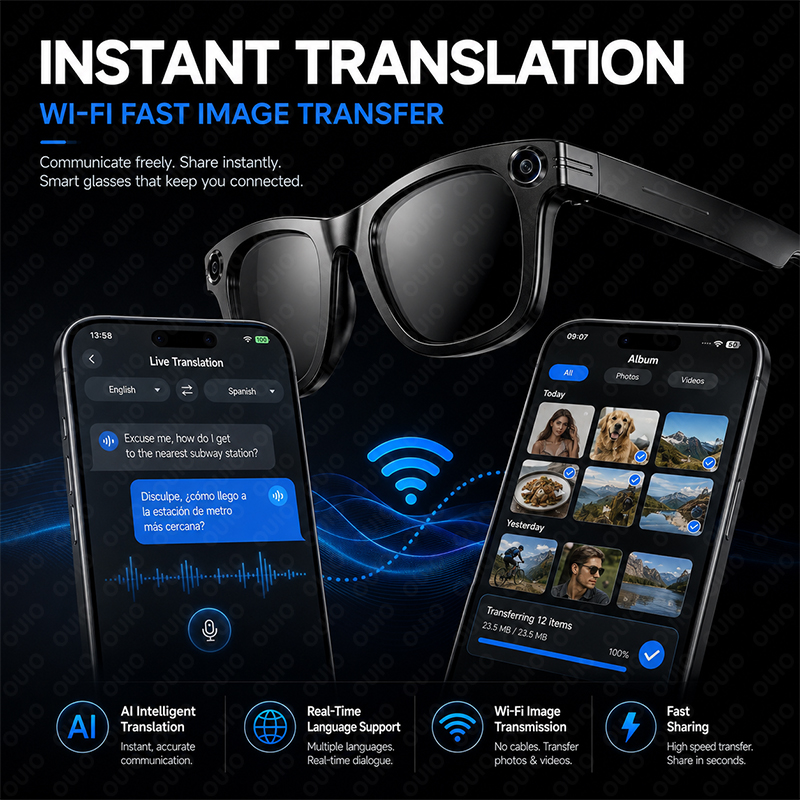 AI 사진 객체 인식 안경 8MP HD 카메라 AI 지 - Photography Japanese 리뷰 및 가격